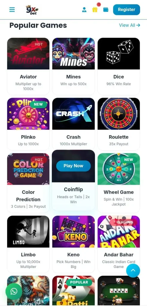 9XBet Game